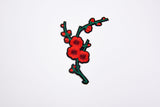 Cherry Blossom Patch (2 Pieces Pack) Iron on , Sew on, Embroidered patches. - G.k Fashion Fabrics