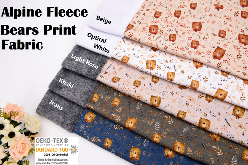 Alpine Fleece Bears Print Fabric- 5001 - G.k Fashion Fabrics fabric