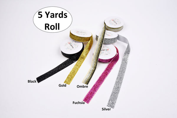 Fancy Sparkly Ribbon 200 mm wide - G.k Fashion Fabrics
