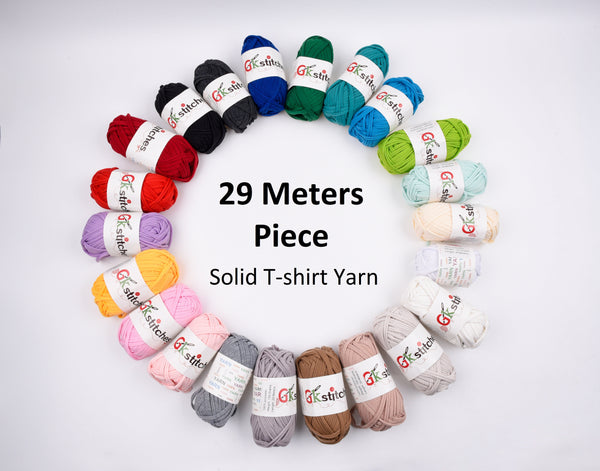 Solid T-shirt Yarn - 29 meters - G.k Fashion Fabrics