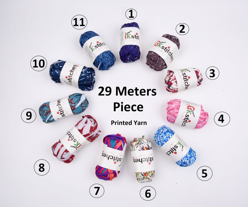 Printed/Pattered Yarn - 29 meters Piece - G.k Fashion Fabrics