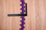 Mesh Floral Border Crochet Lace Border Trim with Handwork Beads and Sequins - GK- 1 - G.k Fashion Fabrics