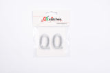 Alphabet, Gold, Silver Letters Patch (2 Pieces Pack) Iron on , Sew on, Embroidered patches. - GK 53 - G.k Fashion Fabrics