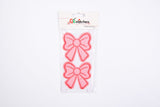 Classic Dots Bow Patch (2 Pieces Pack) Iron on , Sew on, Embroidered patches. GK- 48 - G.k Fashion Fabrics