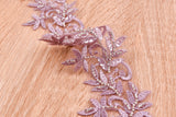 Floral Border Crochet Lace Trim with Handwork Beads - GK- 67 - G.k Fashion Fabrics