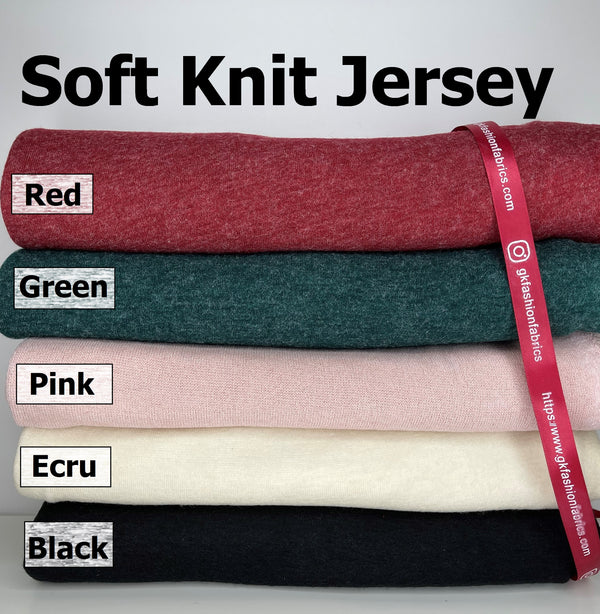 Soft wool touch Knit Jersey Fabric - G.k Fashion Fabrics