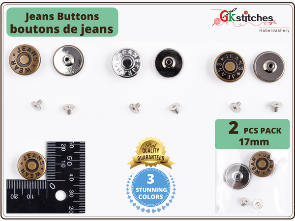 Jeans Button - G.k Fashion Fabrics Haberdashery