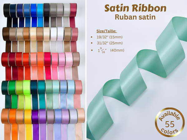 Satin ribbon Collection  40 mm wide