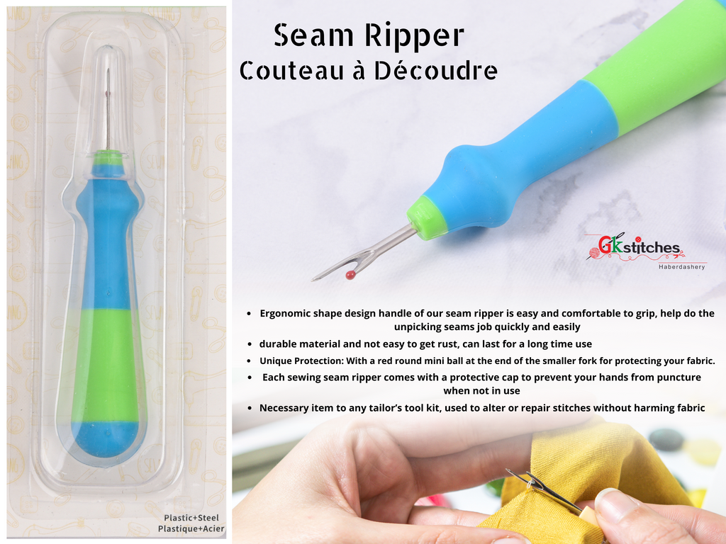 Top Garment Ripper Seam Ripper with soft handle – G.k Fashion Fabrics