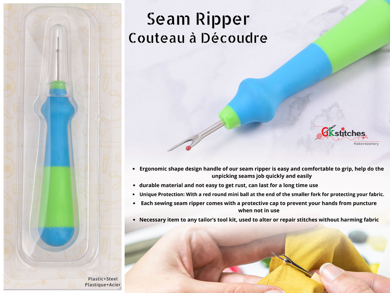 Seam Ripper with soft handle - G.k Fashion Fabrics Seam Rippers
