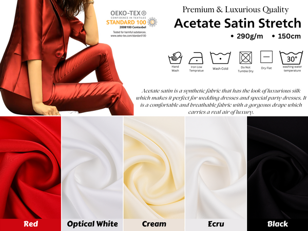 Acetate Satin Stretch Fabric