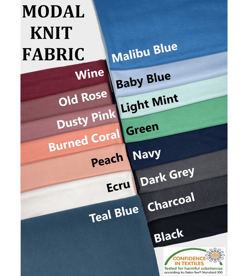 All Colors Pack Swatches - G.k Fashion Fabrics Modal Spandex Knit Fabric / 10x10 cm/ All Colors Swatches Pack