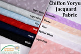 All Colors Pack Swatches - G.k Fashion Fabrics Chiffon Jacquard Yoryu Fabric with Jacquard / 10x10 cm/ All Colors Swatches Pack