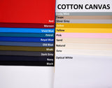 All Colors Pack Swatches - G.k Fashion Fabrics 100% Cotton Canvas Fabric / 10x10 cm/ All Colors Swatches Pack