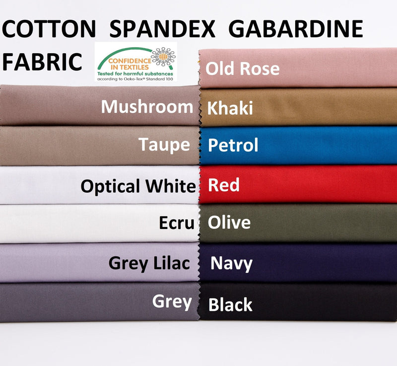All Colors Pack Swatches - G.k Fashion Fabrics High Quality Cotton Spandex Gabardine Fabric 6337/21 / 10x10 cm/ All Colors Swatches Pack