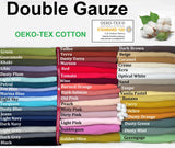 All Colors Pack Swatches - G.k Fashion Fabrics Double Gauze Plain Fabric / 10x10 cm/ All Colors Swatches Pack