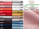All Colors Pack Swatches - G.k Fashion Fabrics 7oz Enzyme washed linen Fabric GK-6523 / 10x10 cm/ All Colors Swatches Pack