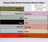 All Colors Pack Swatches - G.k Fashion Fabrics Viscose Slub Stretch Elastane Woven Fabric / 10x10 cm/ All Colors Swatches Pack