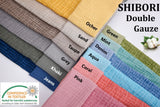 All Colors Pack Swatches - G.k Fashion Fabrics Shibori Double Gauze Fabric / 10x10 cm/ All Colors Swatches Pack