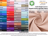 All Colors Pack Swatches - G.k Fashion Fabrics Organic Cotton Spandex Knit 4 - Way Spandex Cotton Jersey Fabric - 8973 / 10x10 cm/ All Colors Swatches Pack