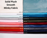 All Colors Pack Swatches - G.k Fashion Fabrics Solid Plush Smooth Minky Fabric - Old / 10x10 cm/ All Colors Swatches Pack