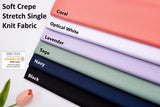 All Colors Pack Swatches Part 2 - G.k Fashion Fabrics Soft Crepe Stretch Single Knit Elastane Jersey Fabric / 10x10 cm/ All Colors Swatches Pack