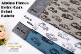 All Colors Pack Swatches Part 2 - G.k Fashion Fabrics Alpine Fleece Retro Cars Print Fabric - 5006 / 10x10 cm/ All Colors Swatches Pack
