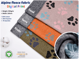 All Colors Pack Swatches Part 2 - G.k Fashion Fabrics Alpine Fleece Animal Footprint Print Fabric / 10x10 cm/ All Colors Swatches Pack