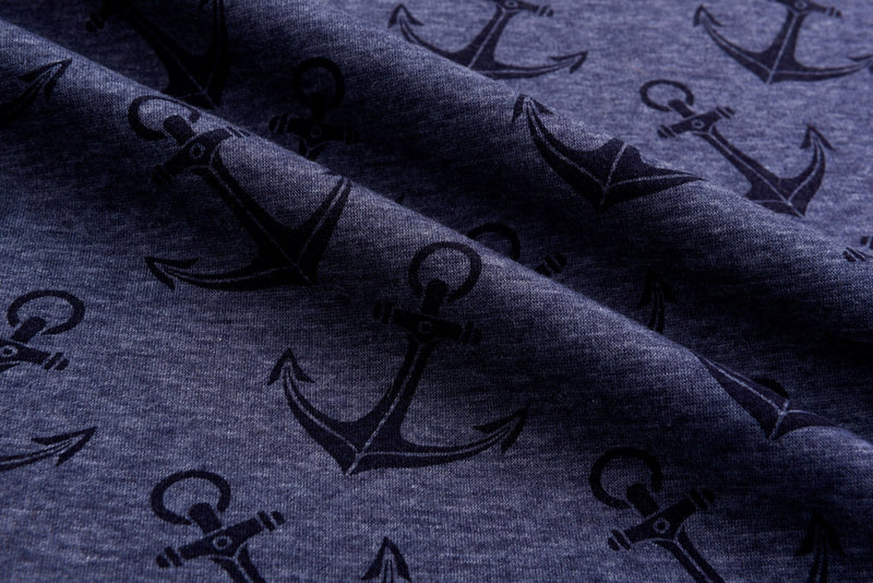 Alpine Fleece Anchor Print Fabric - G.k Fashion Fabrics Jeans - 141596 / Price per Half Yard fabric