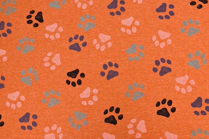 Alpine Fleece Animal Footprint Print Fabric - G.k Fashion Fabrics fabric