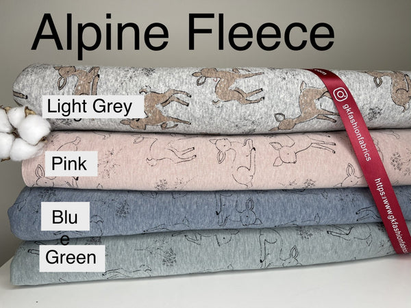 Alpine Fleece Bambi Deer Print Fabric - G.k Fashion Fabrics fabric