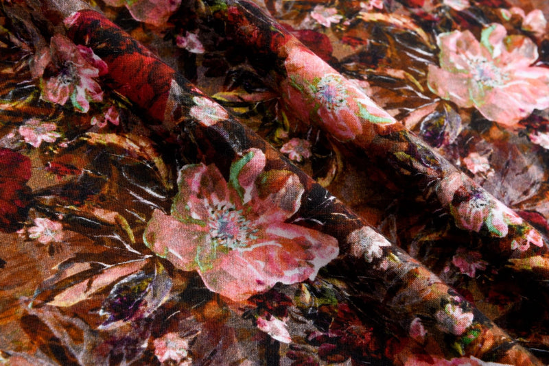 Alpine Fleece Colorful Bloom Print Fabric - 5009 - G.k Fashion Fabrics fabric