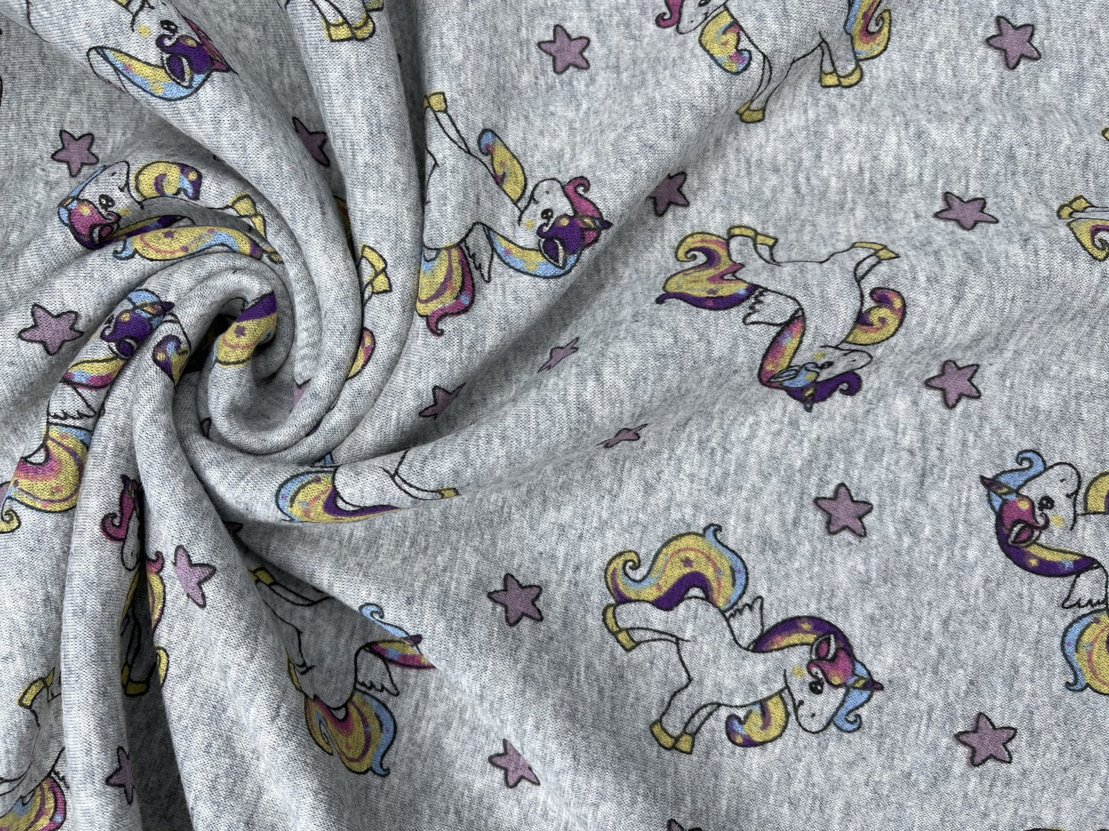 Alpine Fleece Colorful Unicorn Print Fabric – Fashion Fabrics