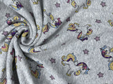 Alpine Fleece Colorful Unicorn Print Fabric - G.k Fashion Fabrics fabric