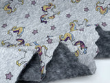Alpine Fleece Colorful Unicorn Print Fabric - G.k Fashion Fabrics fabric