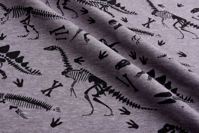 Alpine Fleece Dinosaur Bones Print Fabric - G.k Fashion Fabrics fabric