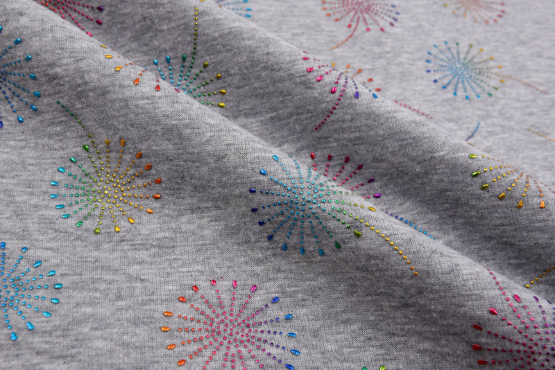 Alpine Fleece Fireworks Dew Drops Fabric- 18491 - G.k Fashion Fabrics fabric
