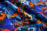 Alpine Fleece Graffiti Art Print Fabric- 5007 - G.k Fashion Fabrics fabric