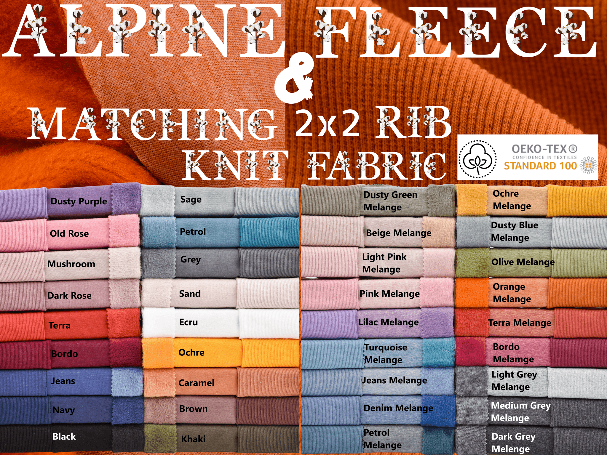 Fleece Rib Alpine Fleece Plain Fabric With Matching Rib – G.k Fashion Fabrics