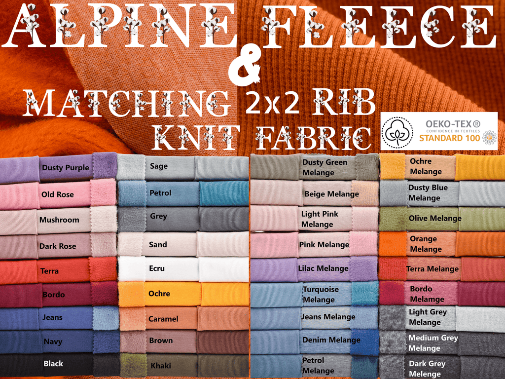 Cotton Spandex French Terry + Matching Rib Fabric