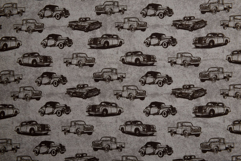 Alpine Fleece Retro Cars Print Fabric - 5006 - G.k Fashion Fabrics fabric