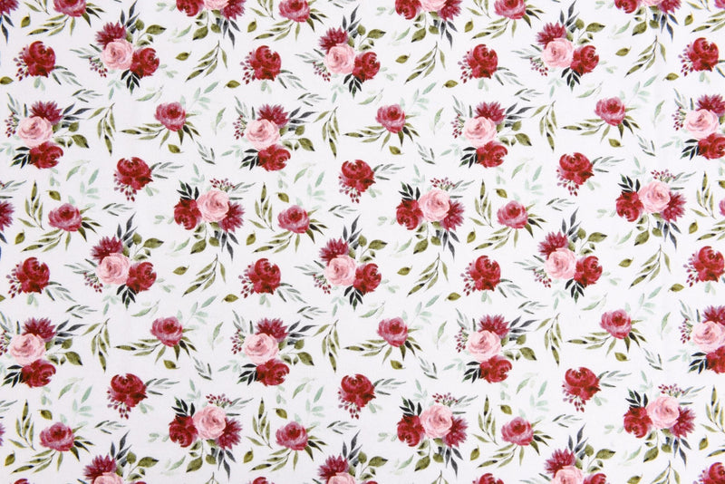 Alpine Fleece Roses Print Fabric- 5003 - G.k Fashion Fabrics fabric