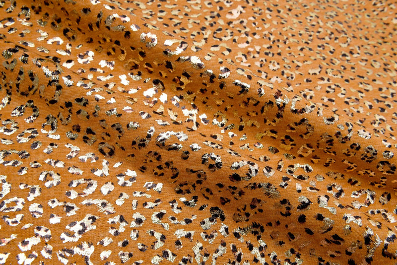 Alpine Fleece Tiger Foil Print Fabric - G.k Fashion Fabrics fabric