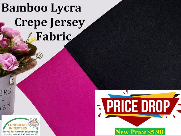 Bamboo Lycra Crepe Jersey Fabric - G.k Fashion Fabrics jersey