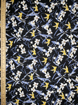 Birds in the nature design 100% Cotton Poplin Digital Print -8043 - G.k Fashion Fabrics cotton poplin