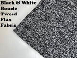 Black & white Boucle tweed Flax Fabric- 1036 - G.k Fashion Fabrics