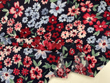 bright colorful floral - Washed 100% Cotton Poplin Reactive Print -8030 - G.k Fashion Fabrics cotton poplin