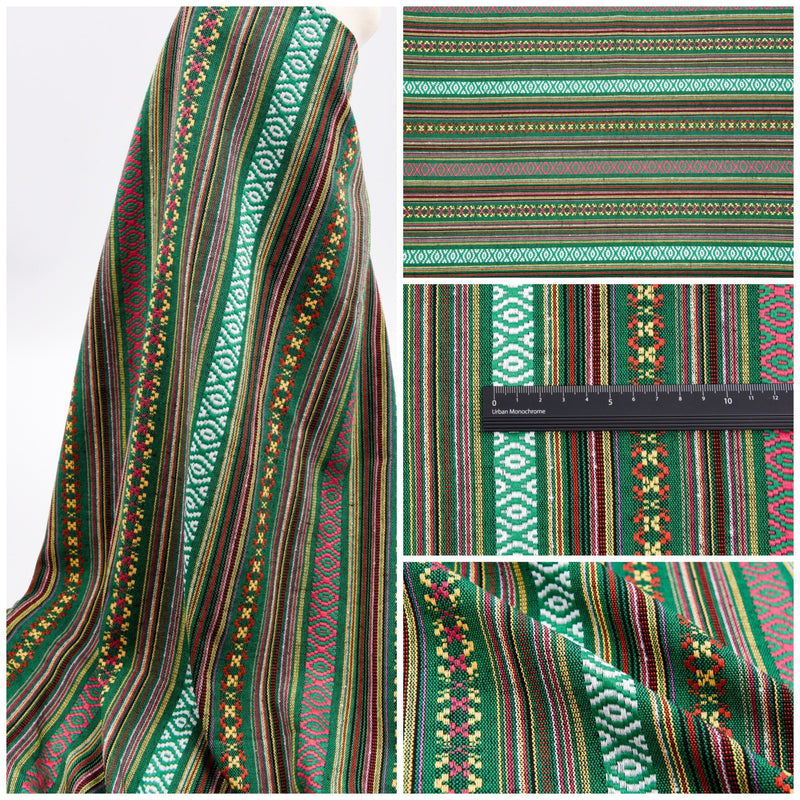 Cambaya Fabric, Traditional Mexican Fabric Colorful Stripe Fabric - G.k Fashion Fabrics