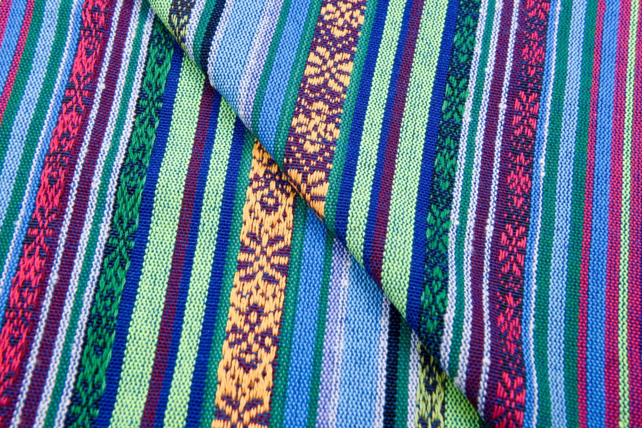 Cambaya Fabric, Traditional Mexican Fabric Colorful Stripe Fabric G.k Fashion Fabrics