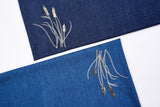 Chambray Denim Reeds Sequins Embroidery SE014 - G.k Fashion Fabrics denim